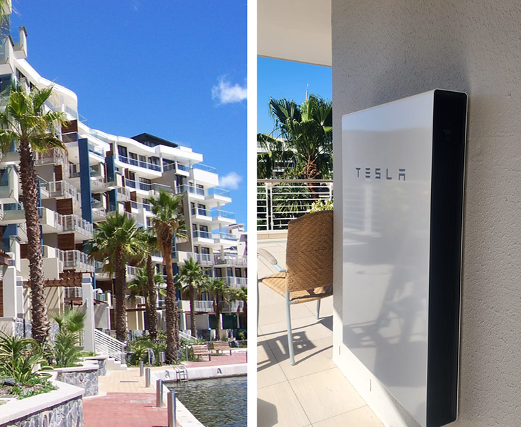 V&A Waterfront Tesla Powerwall loadshedding solutions