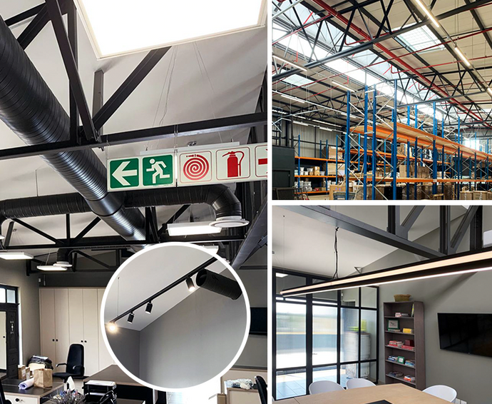 Custom lighting transforms &BEYOND Travel warehouse in Sandton