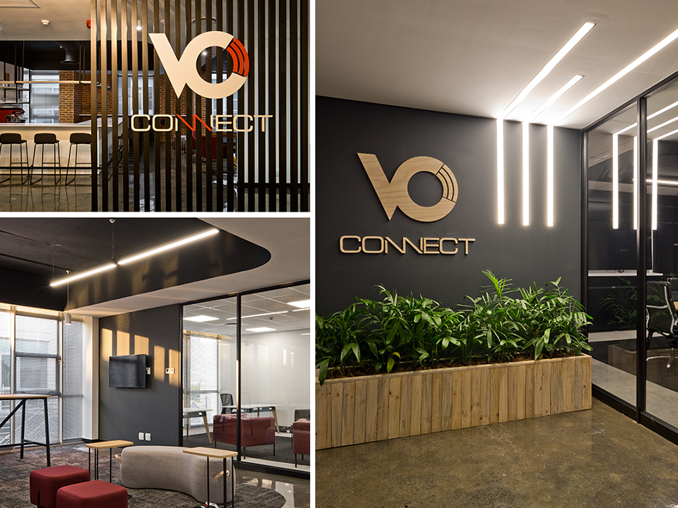 We supplied lighting to transform VO Connect's Johannesburg office