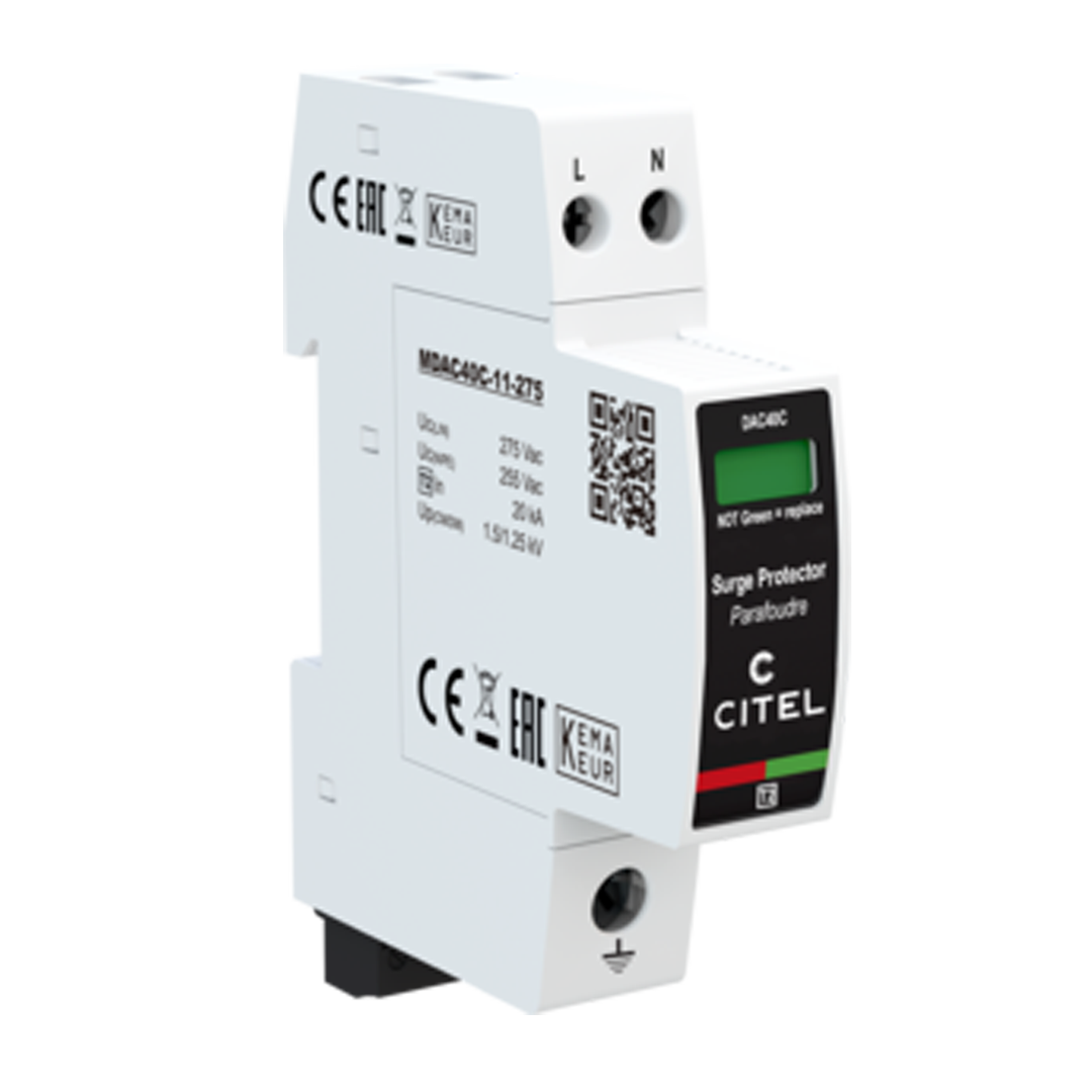 Citel DAC40CS-11-275 SPD, type 2/3, pluggable, 275VAC, 20kA - Rubicon Installer Portal