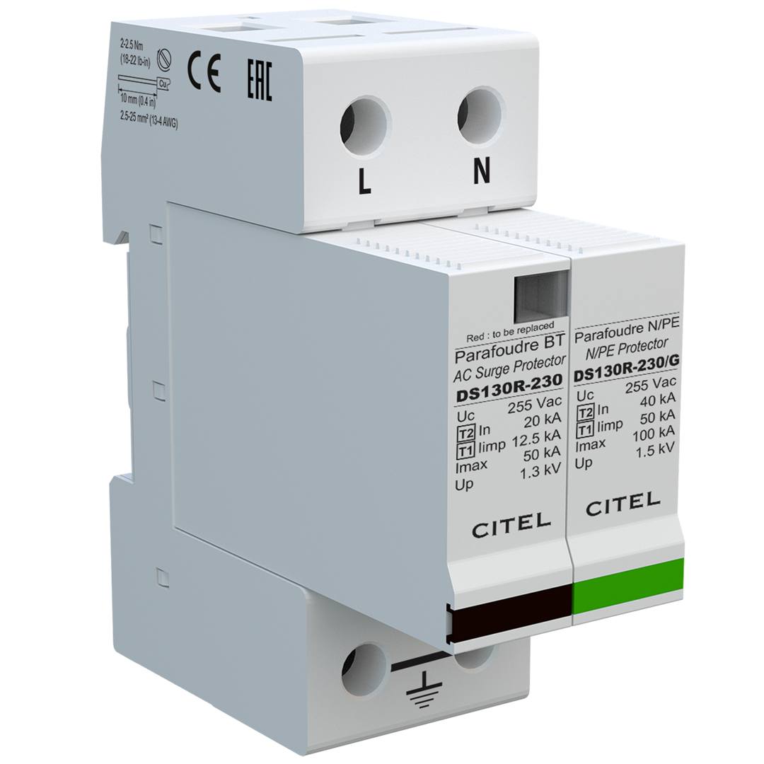 Citel DS132RS-230/G SPD, type 1+2, AC, 230VAC - Rubicon Installer Portal