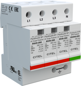 Citel DS44-280/G SPD, multipolar, type 2, 3P+N, 20kA - Rubicon Installer Portal