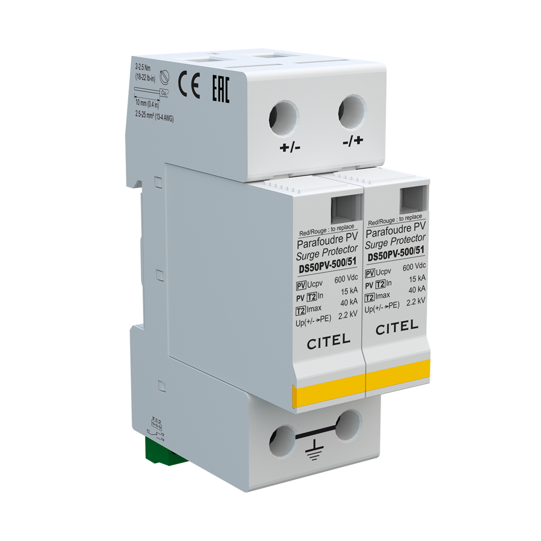 Citel DS50PVS-500/51 SPD, remote signal, type 2, PV, 500VDC, 15kA - Rubicon Installer Portal