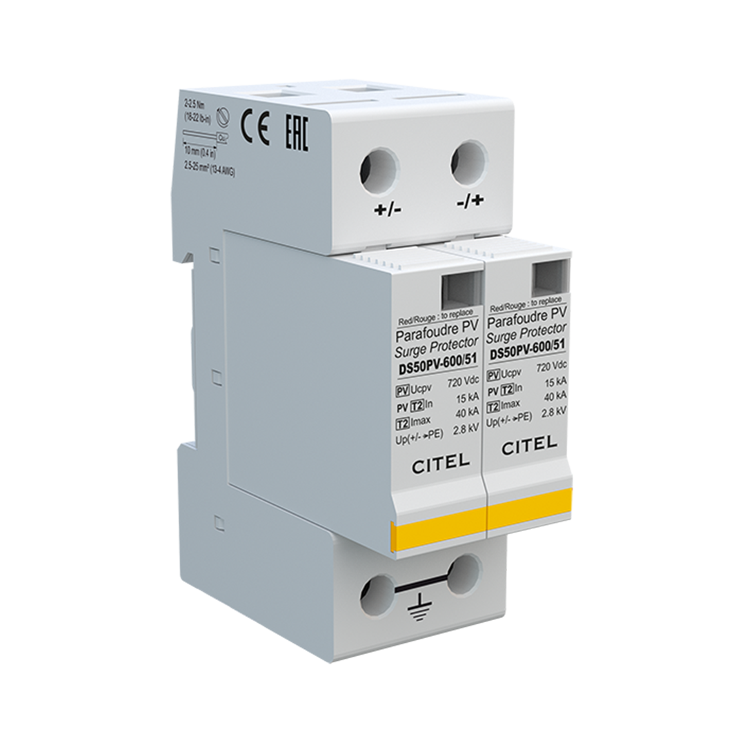 Citel DS50PVS-600/51 SPD, PV, type 2, 600VDC, 15kA - Rubicon Installer Portal