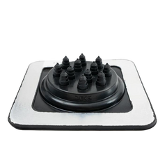 Deks Dektite multiport cable entry, black, 139 x 139mm - Rubicon Installer Portal