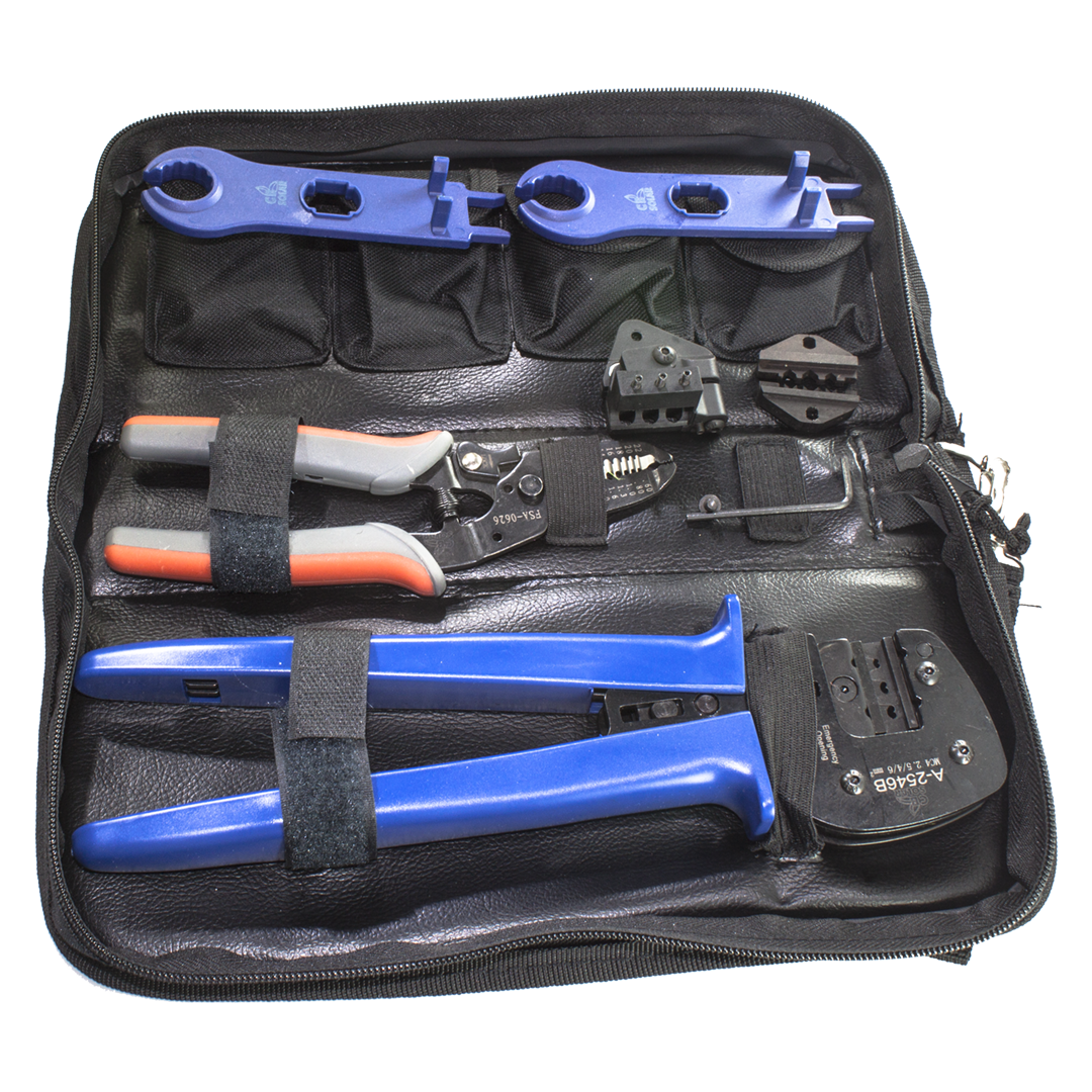 Flexgear Solar crimping tool set for 2.5, 4 & 6mm, with cutter and stripper - Rubicon Installer Portal