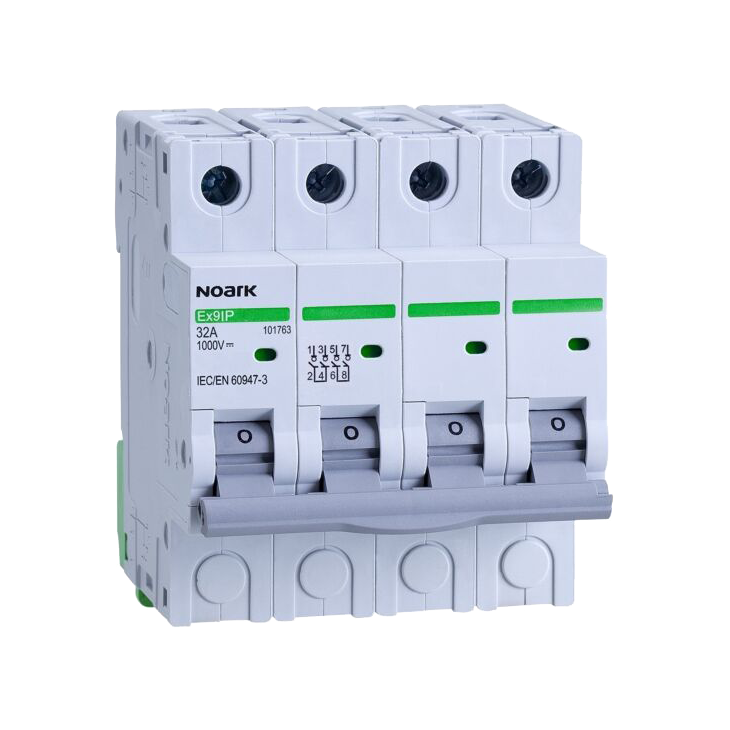 Noark Ex9BP-JX(-) Mini circuit breaker, 4-pole, 1000VDC, 25A - Rubicon Installer Portal