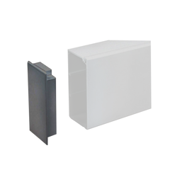 OBO Trunking end cap, single, black - Rubicon Installer Portal