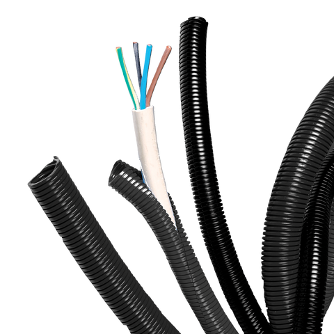 Reiku Conduit Spliced 2pc 24mm Black Cable Management