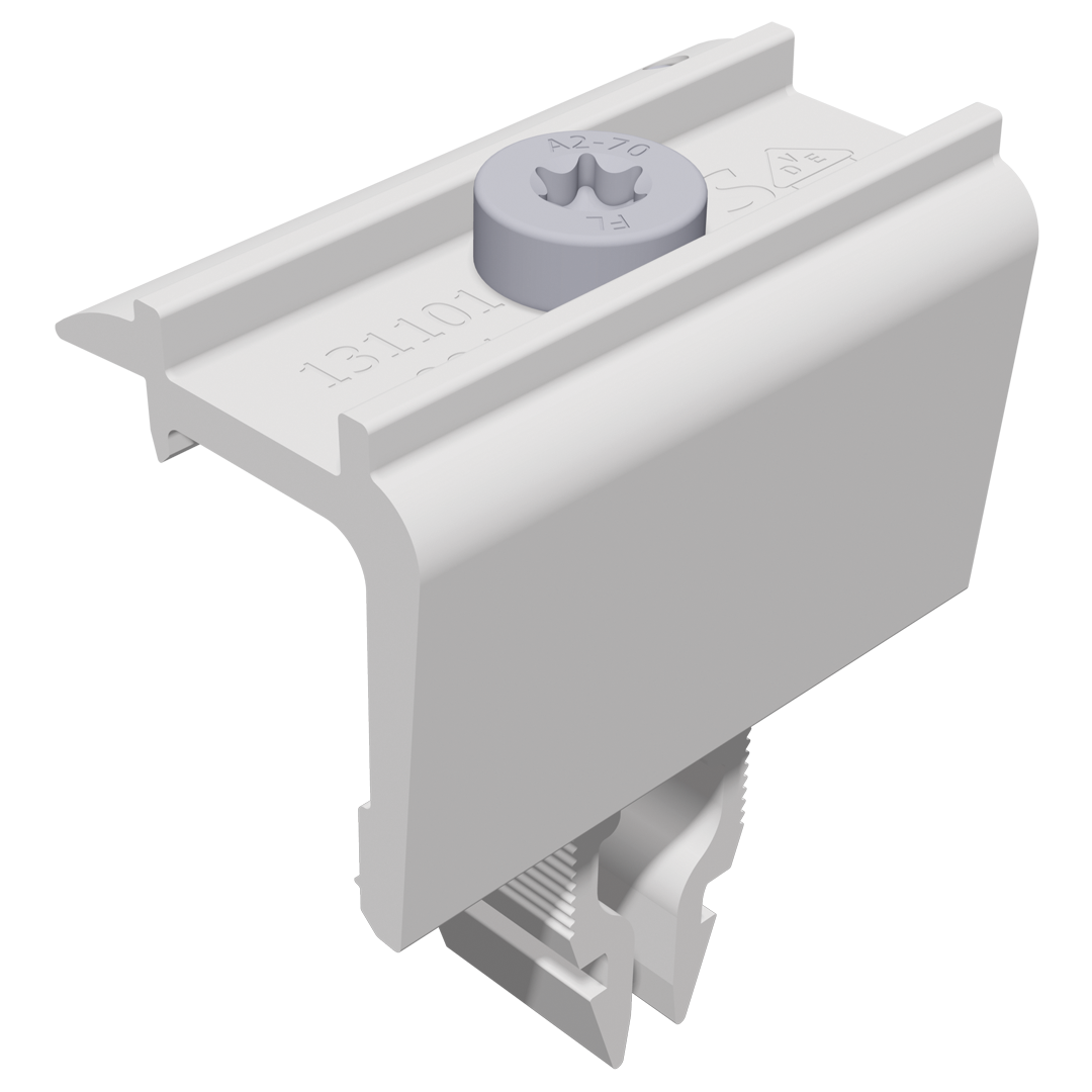 Schletter End clamp, Rapid16, silver, 30 - 40mm - Rubicon Installer Portal