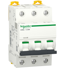 Schneider Miniature circuit-breaker, 3-pole, 6kA, 25A - Rubicon Installer Portal