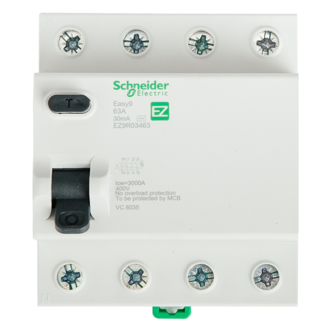 Schneider Residual current circuit breaker, 4-pole, 63A - Rubicon Installer Portal
