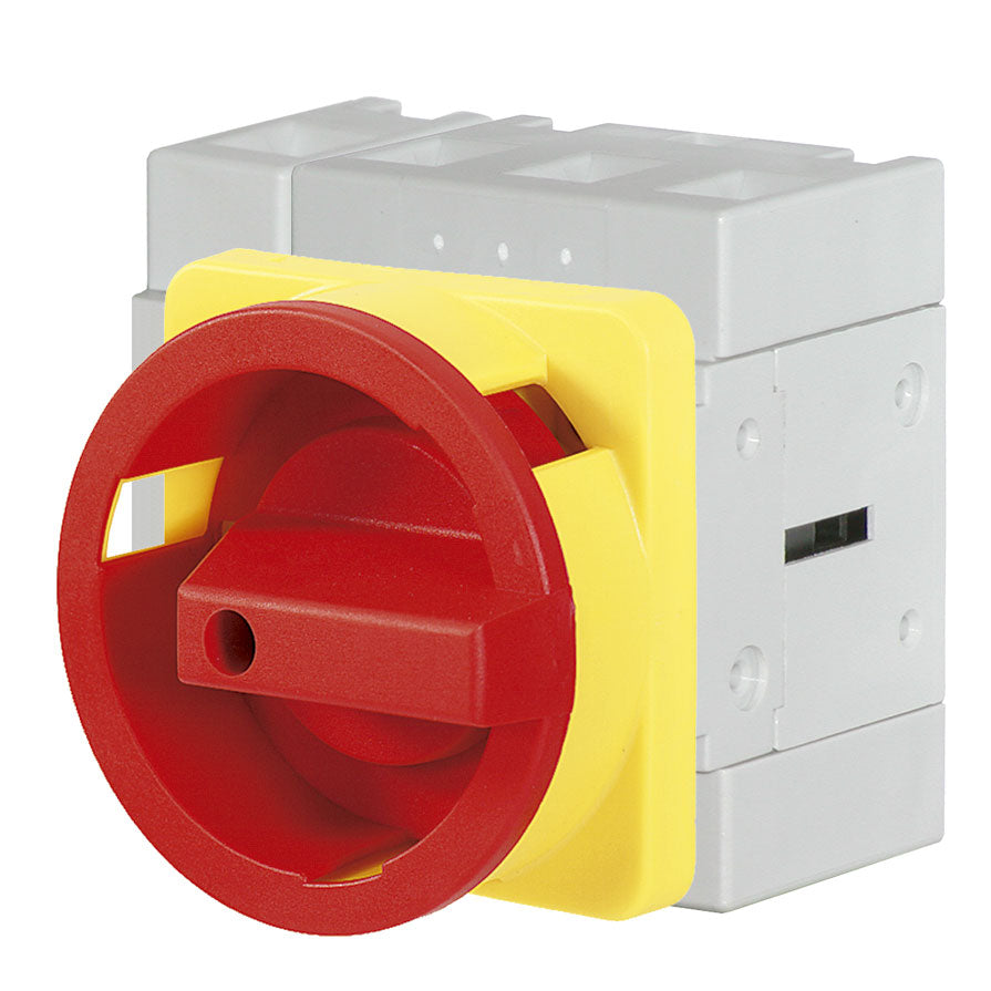 Telergon Switch, door mounting, Ø 64, yel/red, 3-pole, 25A - Rubicon Installer Portal