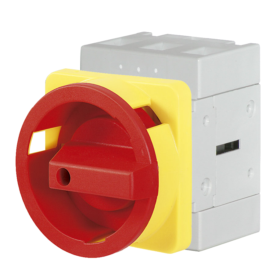 Telergon Switch, door mounting, Ø 64, yel/red, 3-pole, 40A - Rubicon Installer Portal
